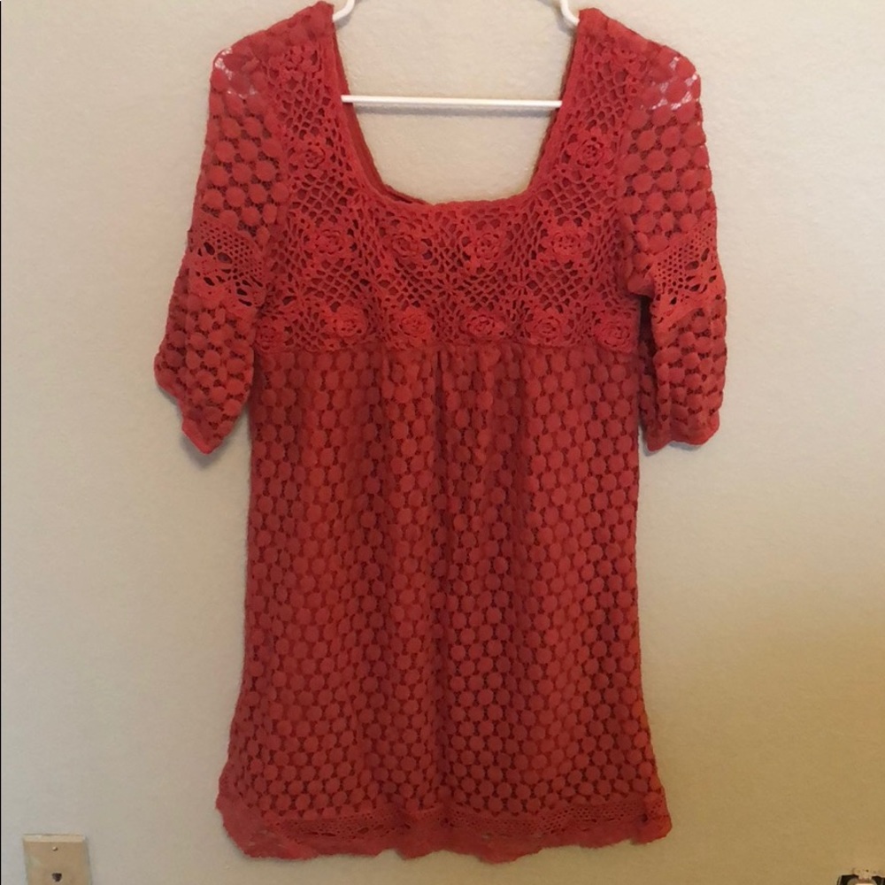 Knit coral dress